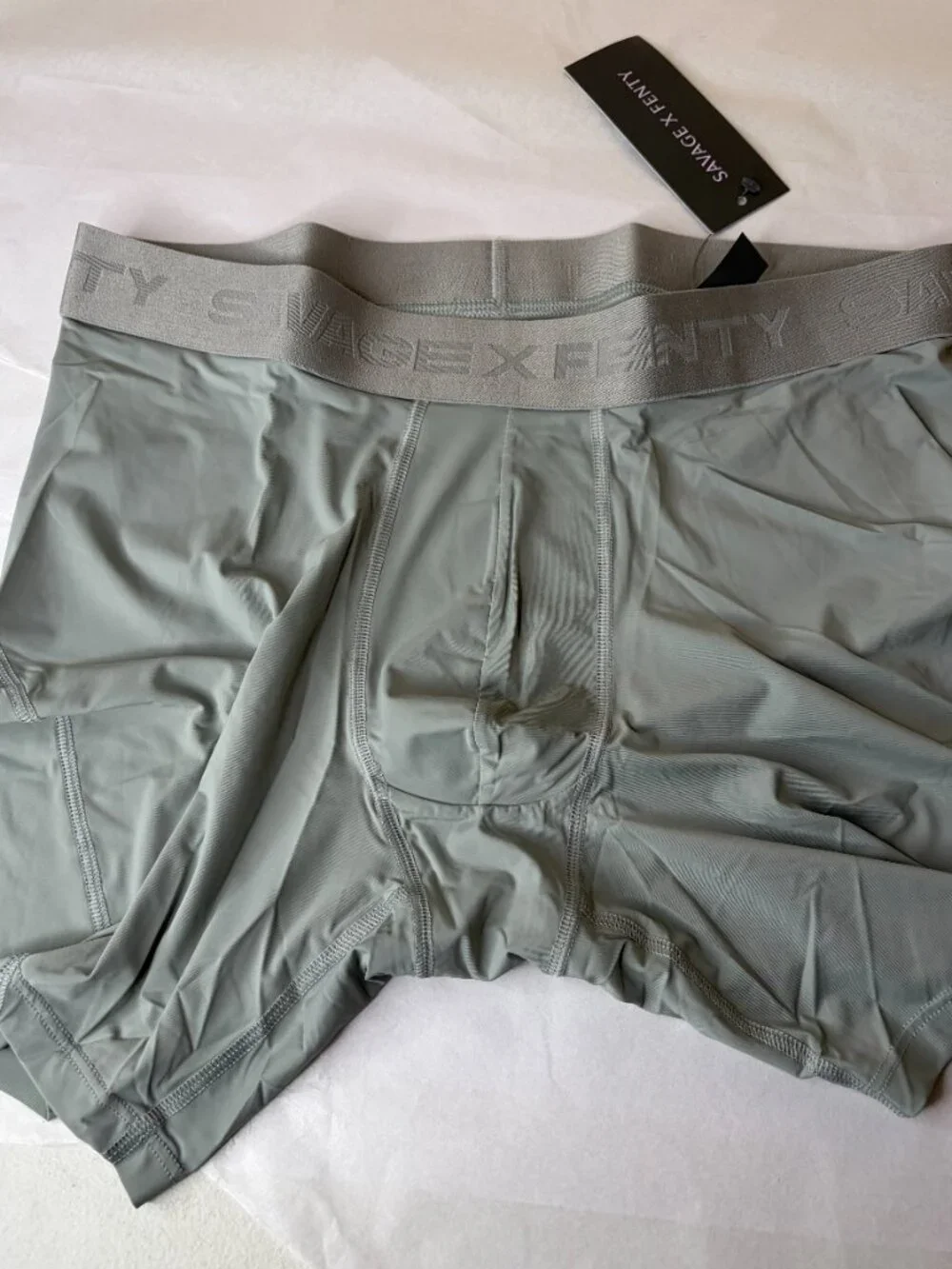 New Savage x Fenty Shadow Fit Boxer Briefs Gray Size M